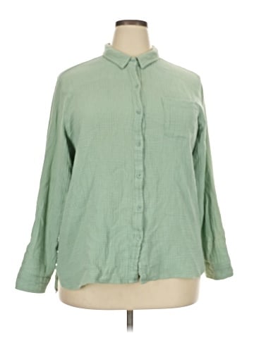 Anne Klein Long Sleeve Button-Down Shirt (view 1)