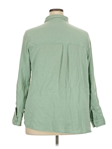 Anne Klein Long Sleeve Button-Down Shirt (view 2)