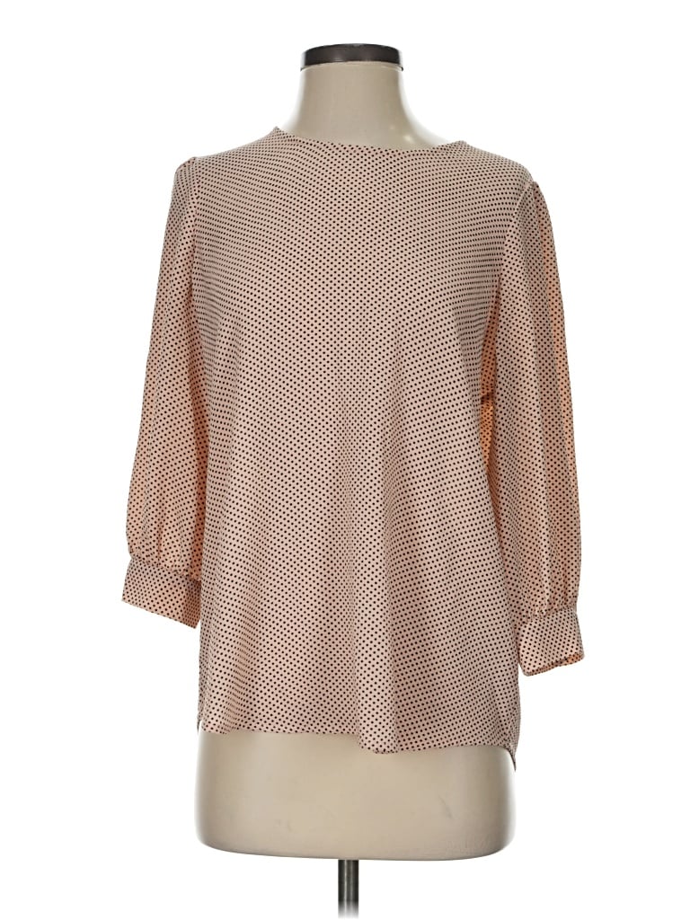 Pre-owned Adrianna Papell 3/4 Sleeve Blouse In Tan