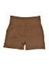 OQQ Solid Brown Khaki Shorts Size L - photo 1