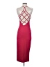 Shein Solid Burgundy Casual Dress Size 4 - photo 2