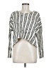 Storia Stripes White Pullover Sweater Size M - photo 1