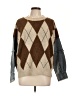 JOA Argyle Brown Pullover Sweater Size L - photo 1