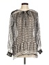 L'Agence Silver Long Sleeve Blouse Size Med (2) - photo 1