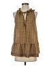 Max Studio 100% Polyester Brown Sleeveless Blouse Size S - photo 1