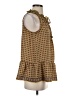 Max Studio 100% Polyester Brown Sleeveless Blouse Size S - photo 4