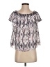 Waverly Grey 100% Polyester Silver Short Sleeve Blouse Size S - photo 1