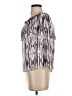 Waverly Grey 100% Polyester Silver Short Sleeve Blouse Size S - photo 5