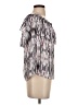Waverly Grey 100% Polyester Silver Short Sleeve Blouse Size S - photo 4