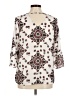 DR2 100% Polyester Ivory 3/4 Sleeve Blouse Size M - photo 2