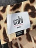 CAbi 100% Polyester Animal Print Ivory Sleeveless Blouse Size M - photo 7