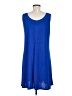 Jostar Solid Blue Casual Dress Size M - photo 2