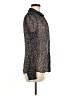 Diane von Furstenberg Tweed Silver Long Sleeve Blouse Size 8 - photo 4