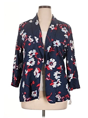 Roz & Ali 3/4 Sleeve Button-Down Shirt (view 1)