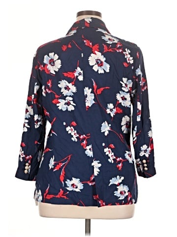 Roz & Ali 3/4 Sleeve Button-Down Shirt (view 2)
