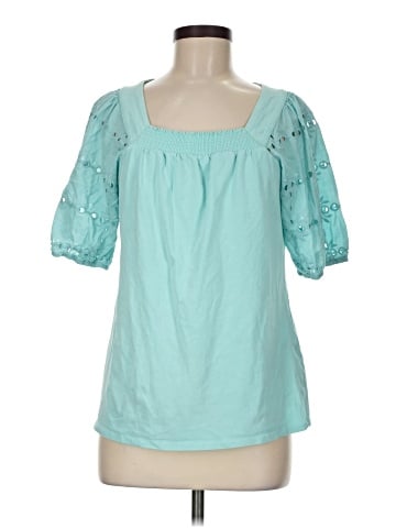 Christopher & Banks Short Sleeve Blouse (view 1)