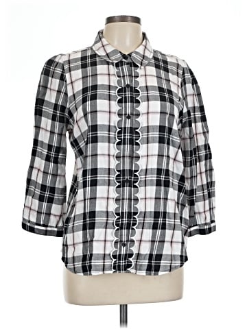 Karl Lagerfeld Paris 3/4 Sleeve Button-Down Shirt (view 1)