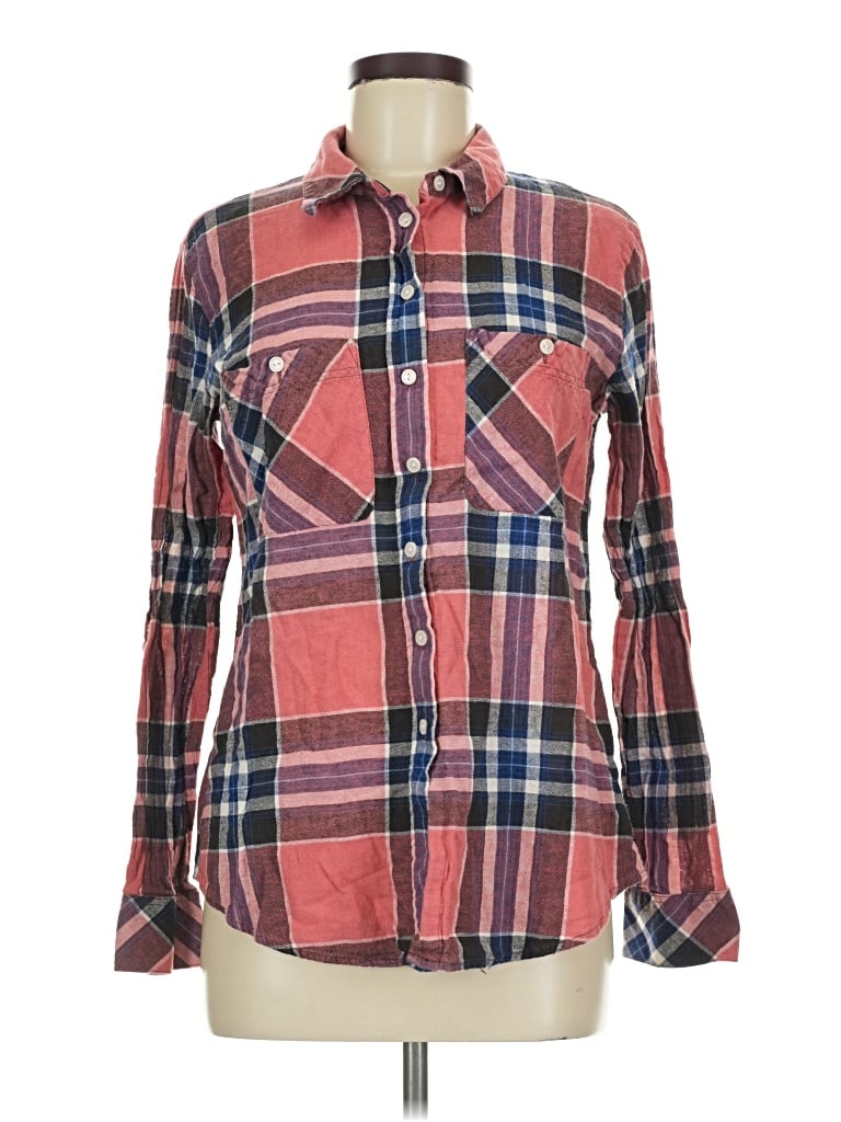 Pre-owned Sanctuary Long Sleeve Button Down Shirt In Pink