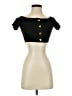A'gaci Black Short Sleeve Top Size P (petite) - photo 1