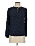 Ann Taylor LOFT Polka Dots Blue Long Sleeve Blouse Size S - photo 1