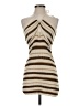 Shein 100% Polyester Stripes Brown Casual Dress Size 4 - photo 1