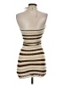 Shein 100% Polyester Stripes Brown Casual Dress Size 4 - photo 2