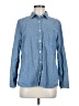 Weatherproof 100% Cotton Chevron-herringbone Blue Long Sleeve Button-Down Shirt Size M - photo 1