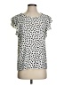 Les Amis 100% Polyester Ivory Short Sleeve Blouse Size S - photo 1