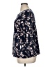Chico's 100% Pima Cotton Floral Blue Pullover Sweater Size XL - photo 5