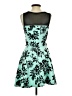 Trixxi Graphic Teal Cocktail Dress Size 5 - photo 2