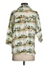 Zara Print Green 3/4 Sleeve Button-Down Shirt Size S - photo 2