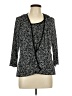 MSK 100% Polyester Black 3/4 Sleeve Blouse Size 12 (estimated) - photo 1