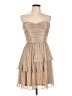 Max and Cleo Metallic Tan Cocktail Dress Size 10 - photo 1