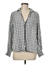 Frank & Eileen 100% Modal Checkered-gingham Gray Long Sleeve Blouse Size M - photo 1