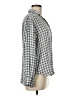 Frank & Eileen 100% Modal Checkered-gingham Gray Long Sleeve Blouse Size M - photo 4