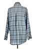 Unbranded 100% Polyester Plaid Blue Long Sleeve Blouse Size L - photo 2