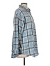 Unbranded 100% Polyester Plaid Blue Long Sleeve Blouse Size L - photo 4