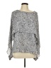 DKNY 100% Polyester Gray Long Sleeve Blouse Size L - photo 1