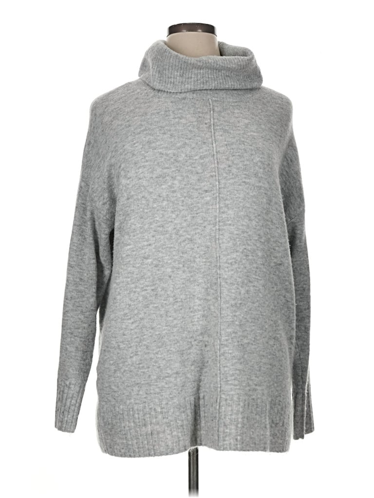 Pre-owned Ann Taylor Loft Turtleneck Sweater In Gray