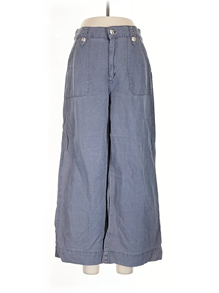 Pre-owned Cynthia Rowley Tjx Linen Pants In Blue