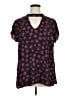 Torrid Stars Purple Short Sleeve Blouse Size 1X Plus (1) - photo 1