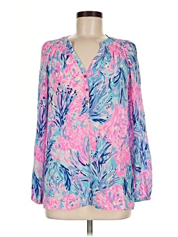 Lilly Pulitzer Long Sleeve Silk Top (view 1)