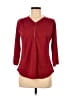 NY Collection Red 3/4 Sleeve Top Size M (petite) - photo 1