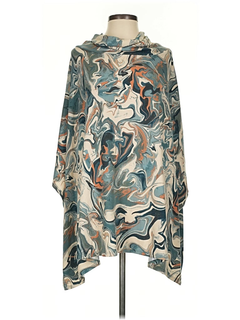 Pre-owned carole Christian 3/4 Sleeve Blouse In Teal