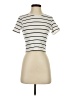 Zara Stripes Ivory Short Sleeve Turtleneck Size S - photo 1
