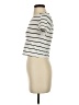 Zara Stripes Ivory Short Sleeve Turtleneck Size S - photo 5