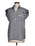 NY&C 100% Polyester Stripes Blue Short Sleeve Blouse Size M - photo 1