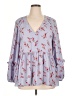 Counterparts 100% Polyester Blue 3/4 Sleeve Blouse Size XL - photo 1