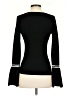 Margaret O'Leary Solid Stripes Black Pullover Sweater Size S - photo 2