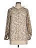 Blu Pepper 100% Polyester Animal Print Tan Long Sleeve Blouse Size M - photo 1